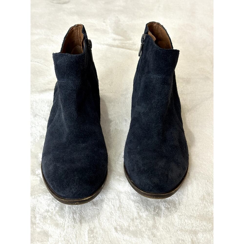 Lucky Brand Blue Leather Booties Ankle Women's Western Boots Size 7.5